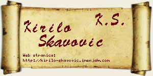 Kirilo Škavović vizit kartica